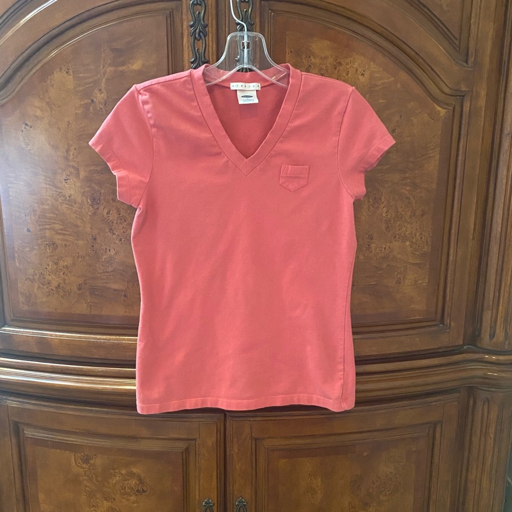 Women's V-Neck Coral Top